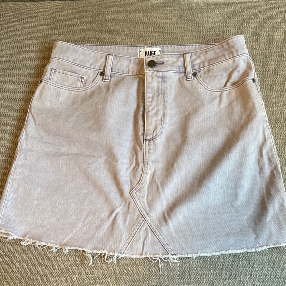 NWOT! Paige Women's Lavender Grey Denim Skirt